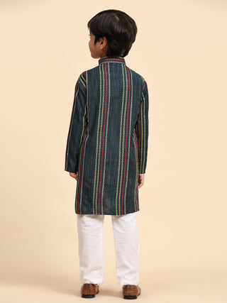Pro-Ethic Style Developer Boys Cotton Kurta Pajama for Kid's Ethnic Wear | Cotton Kurta Pajama (S-228), Royal Blue