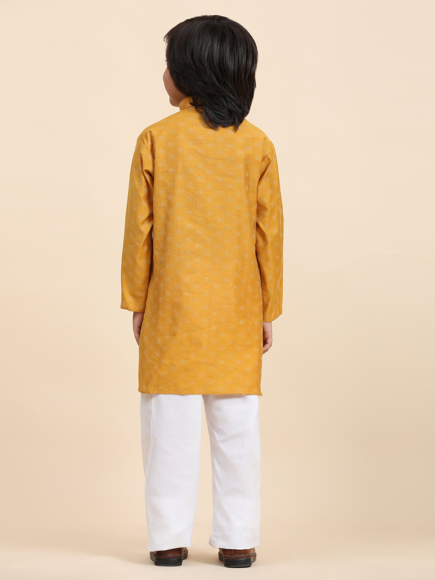 Pro-Ethic Style Developer Boys Cotton Kurta Pajama for Kid's Ethnic Wear (S-244) Mustard