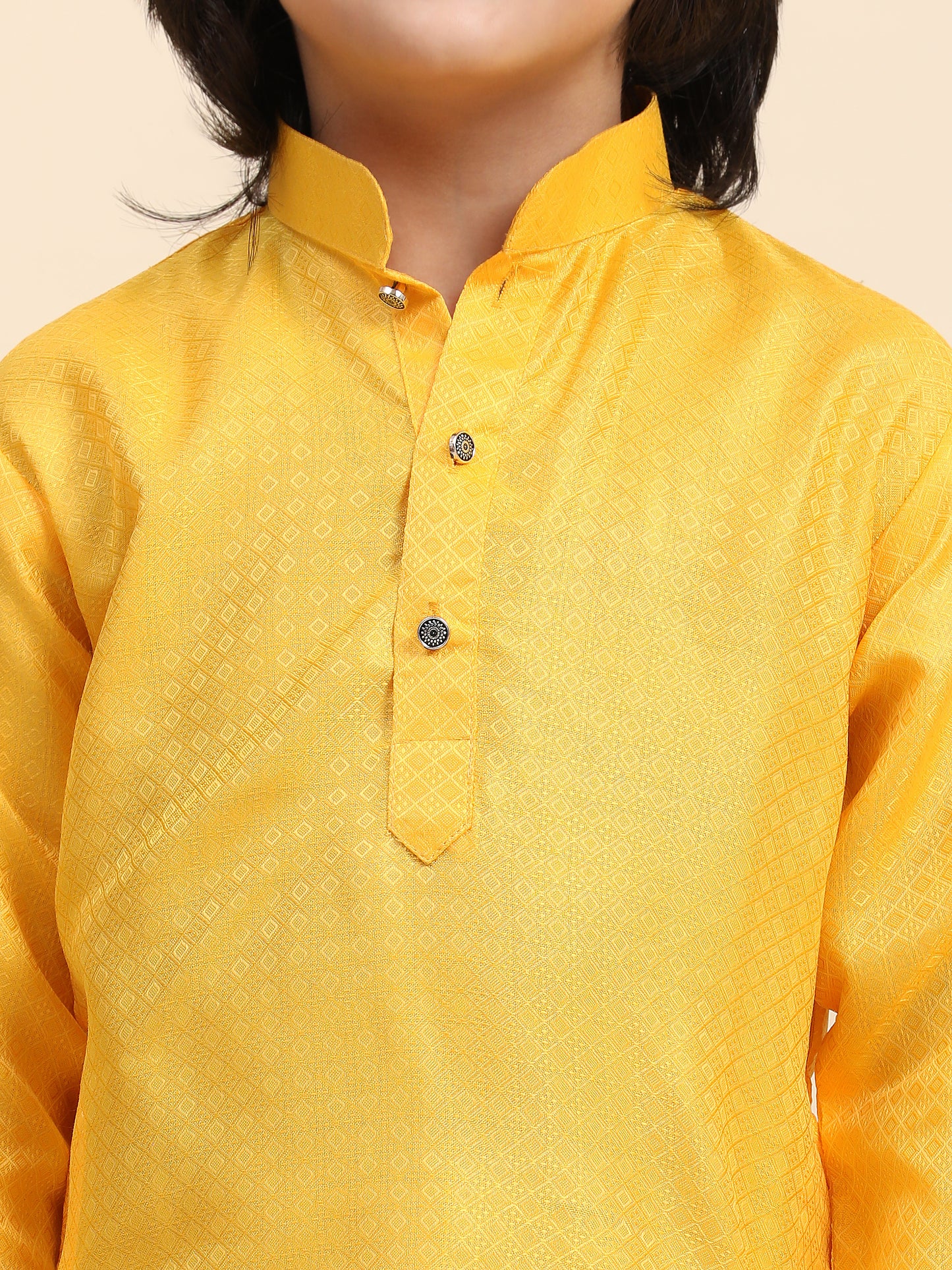 Pro-Ethic Style Developer Boys Yellow Cotton Kurta Pajama for Kid's Ethnic Wear (S-245)