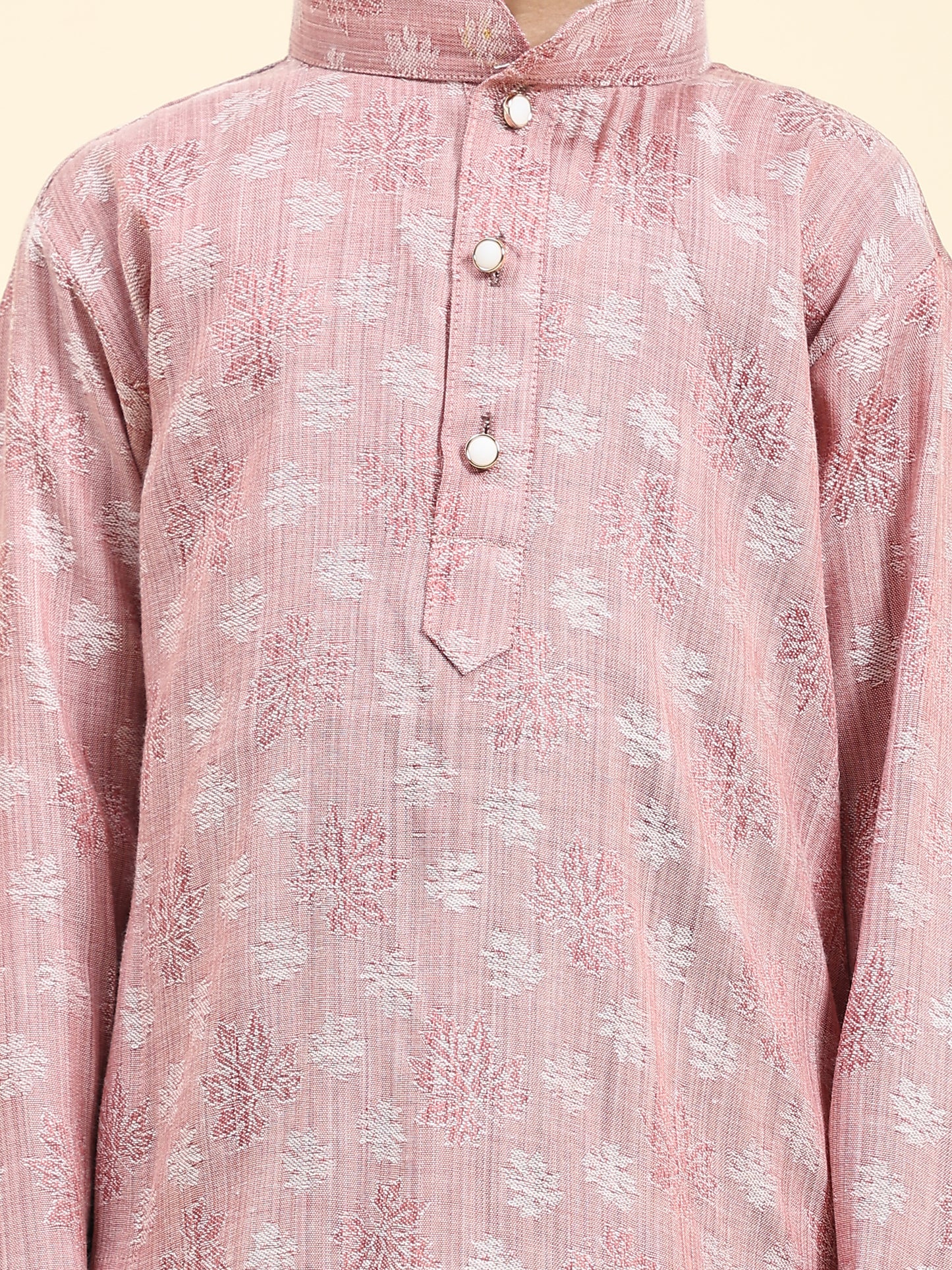 Pro-Ethic Style Developer Boys Cotton Kurta Pajama for Kid's| Traditional Dress for Wedding, Festival (S-218) Pink