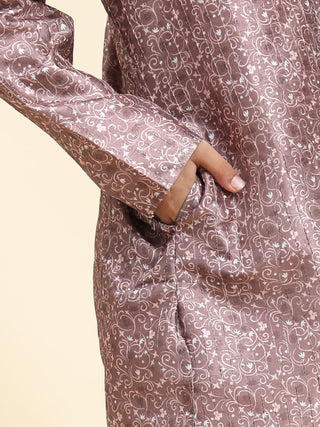 Pro-Ethic Style Developer Boys Silk Kurta Pajama for Kid's Ethnic Wear | Jacquard Silk Kurta Pajama (S-237), Pink