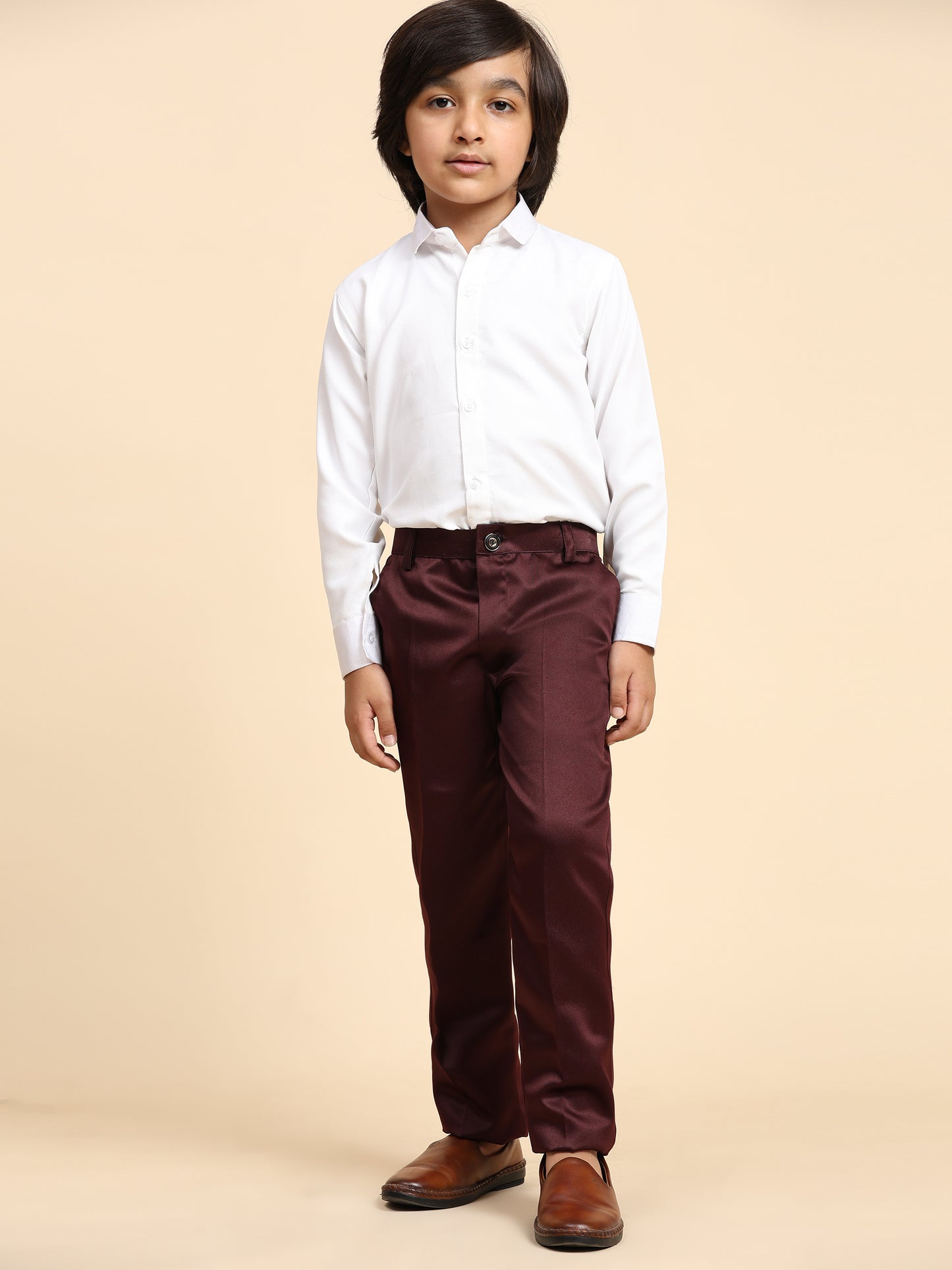 Pro-Ethic Style Developer Boy's 3 Piece Suit Set Cotton Stylish Pattern (T-135) Maroon