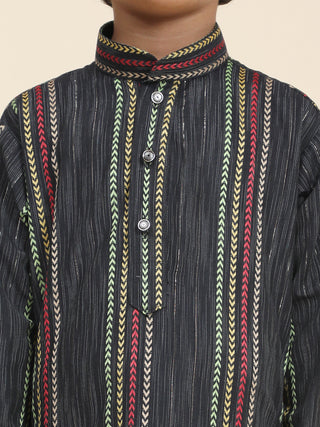 Pro-Ethic Style Developer Boys Cotton Kurta Pajama for Kid's Ethnic Wear | Cotton Kurta Pajama (S-228), Navy Blue