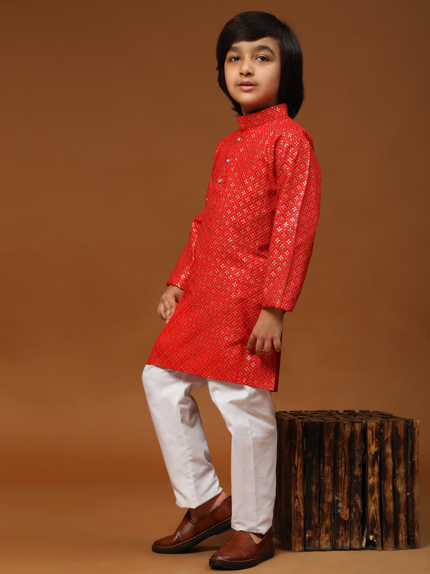 Pro-Ethic Style Developer Boys Cotton Kurta Pajama For Kid's Ethnic Wear | Kurta Pajama set (S-231) Maroon