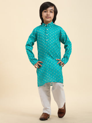 Pro-Ethic Style Developer Cotton Kurta Pajama For Kid's Boys Traditional dress Kurta Pajama set (S-234),Firozi