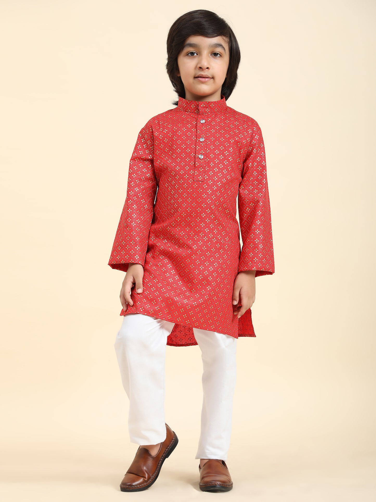 Pro-Ethic Style Developer Boys Cotton Kurta Pajama For Kid's Ethnic Wear | Kurta Pajama set (S-231) Maroon