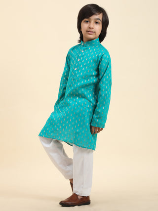 Pro-Ethic Style Developer Cotton Kurta Pajama For Kid's Boys Traditional dress Kurta Pajama set (S-234),Firozi