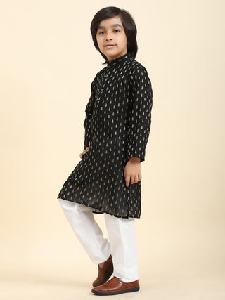 Pro-Ethic Style Developer Cotton Kurta Pajama For Kid's Boys Traditional dress Kurta Pajama set (S-234), Black