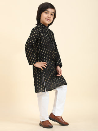 Pro-Ethic Style Developer Cotton Kurta Pajama For Kid's Boys Traditional dress Kurta Pajama set (S-234), Black