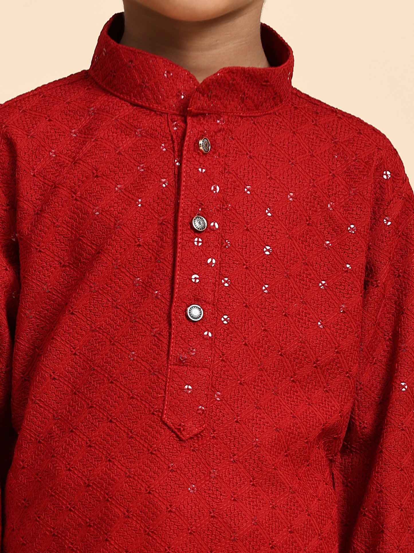 Pro-Ethic Style Developer Boys Cotton Kurta Pajama for Kid's Ethnic Wear | Cotton Kurta Pajama (S-227), Maroon