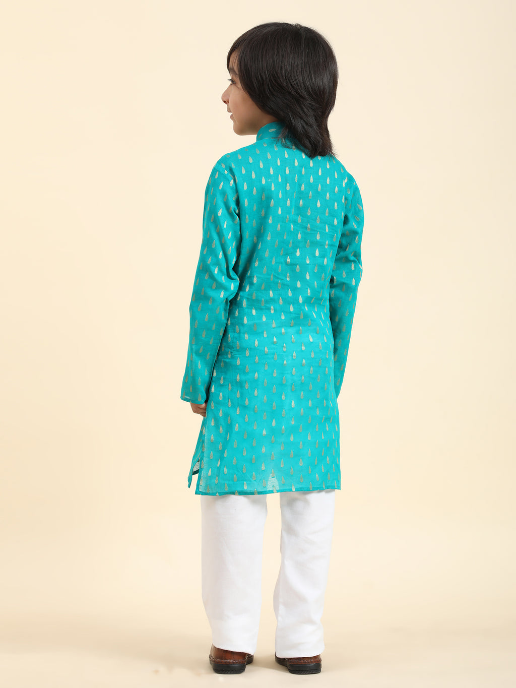 Pro-Ethic Style Developer Cotton Kurta Pajama For Kid's Boys Traditional dress Kurta Pajama set (S-234),Firozi