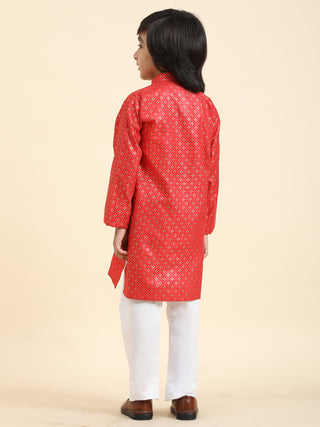 Pro-Ethic Style Developer Boys Cotton Kurta Pajama For Kid's Ethnic Wear | Kurta Pajama set (S-231) Pink