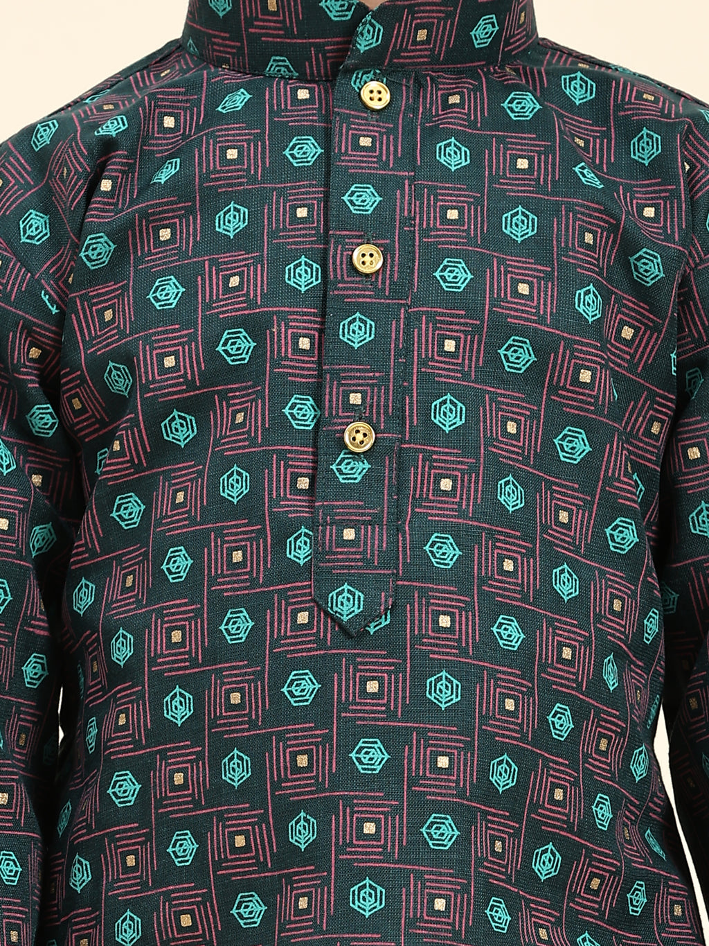 Pro-Ethic Style Developer Boys Cotton Kurta Pajama for Kid's|Ethnic wear for Wedding, Occasion, Pack of 1 (S-219) Green