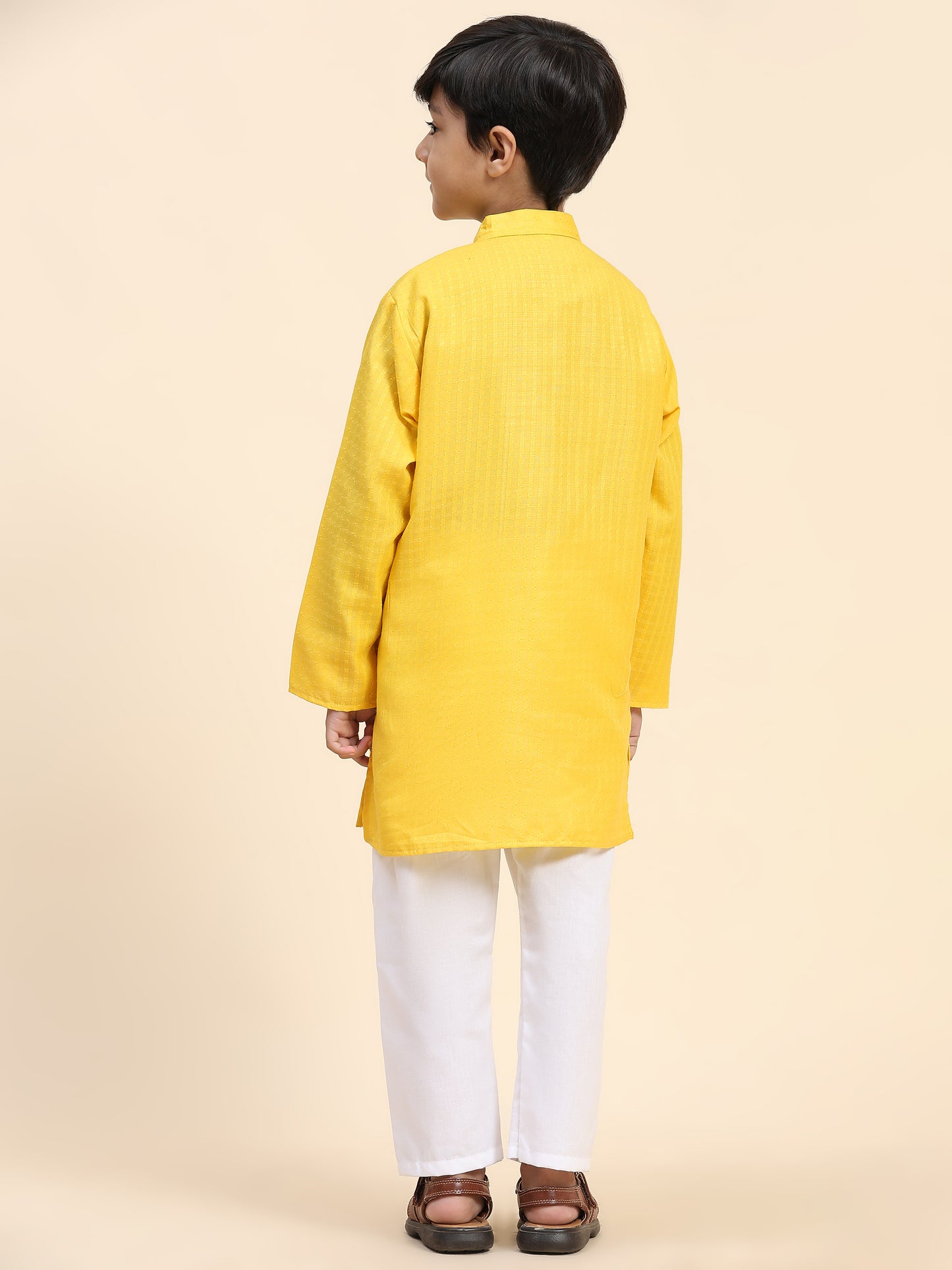 Pro-Ethic Style Developer Boys Cotton Kurta Pajama for Kid's (S-246) Yellow