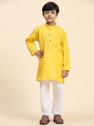 Pro-Ethic Style Developer Boys Cotton Kurta Pajama for Kid's (S-246) Yellow