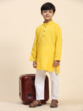 Pro-Ethic Style Developer Boys Cotton Kurta Pajama for Kid's (S-246) Yellow