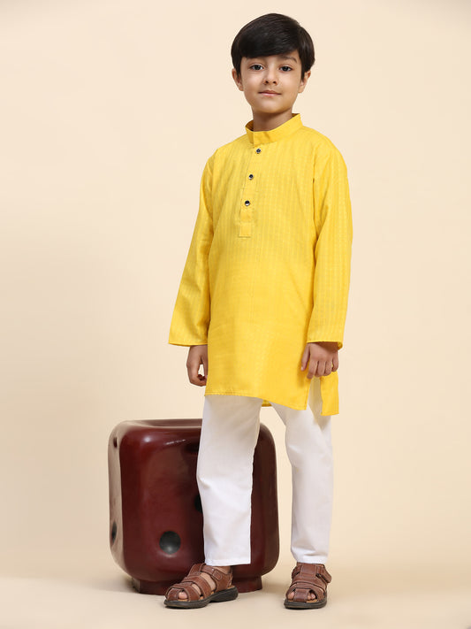 Pro-Ethic Style Developer Boys Cotton Kurta Pajama for Kid's (S-246) Yellow