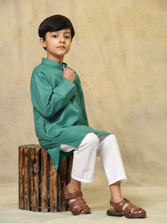 Pro-Ethic Style Developer Boys Cotton Kurta Pajama for Kid's (S-246) Green