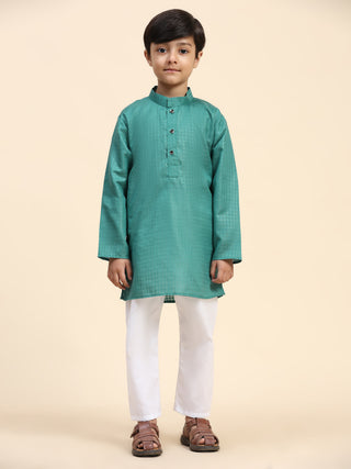 Pro-Ethic Style Developer Boys Cotton Kurta Pajama for Kid's (S-246) Green