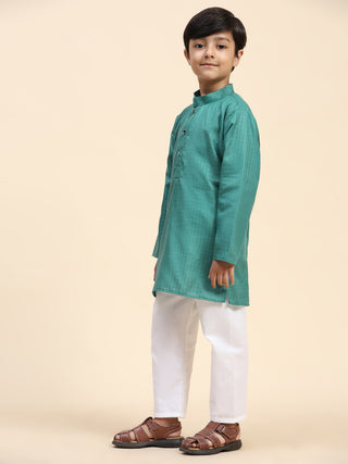 Pro-Ethic Style Developer Boys Cotton Kurta Pajama for Kid's (S-246) Green