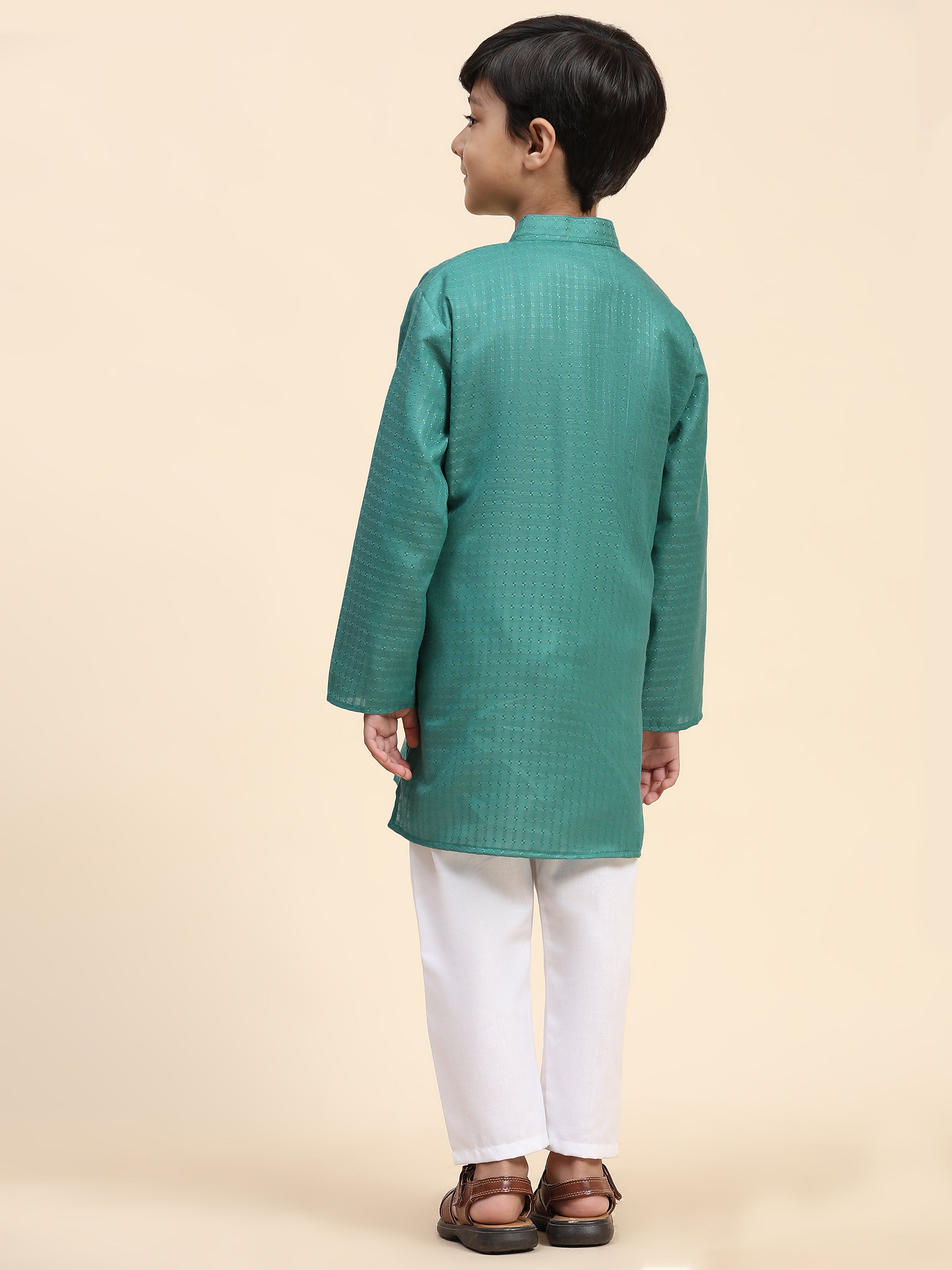 Pro-Ethic Style Developer Boys Cotton Kurta Pajama for Kid's (S-246) Green