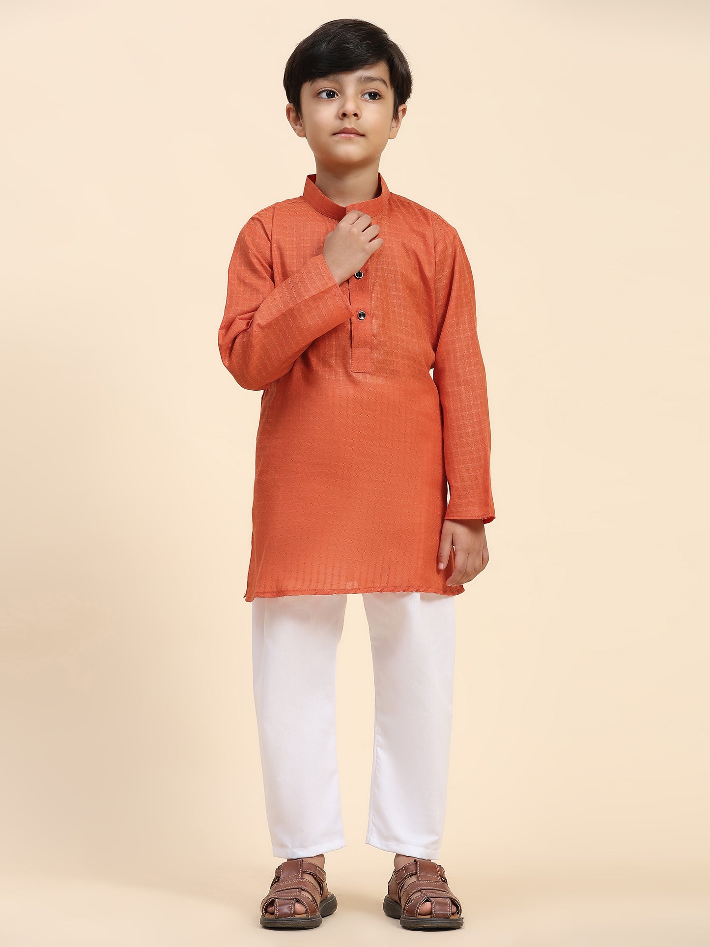 Pro-Ethic Style Developer Boys Cotton Kurta Pajama for Kid's (S-246) Darkgreen