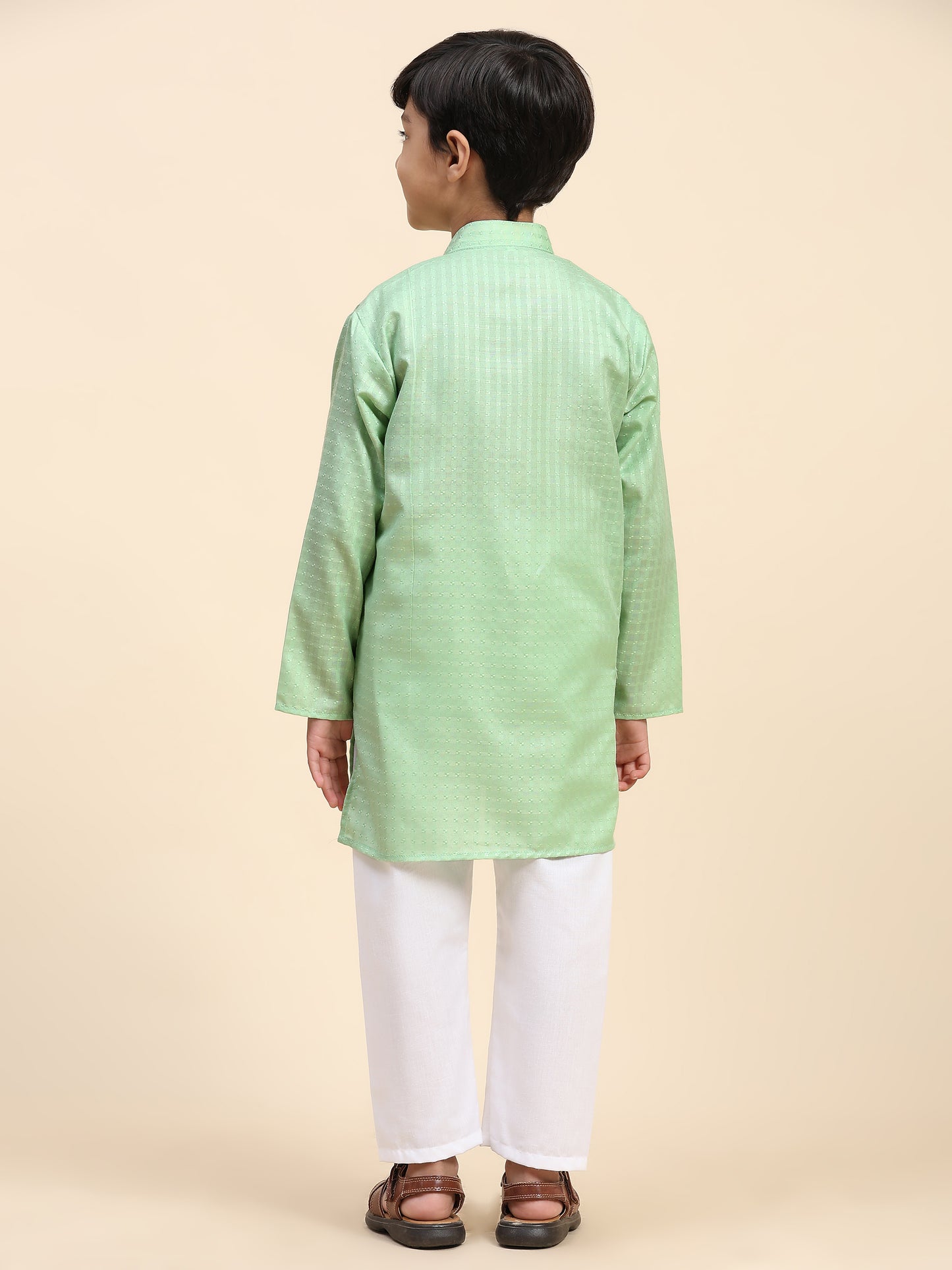 Pro-Ethic Style Developer Boys Cotton Kurta Pajama for Kid's (S-246) Light Green