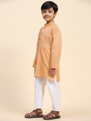 Pro-Ethic Style Developer Boys Cotton Kurta Pajama for Kid's (S-246) Peach