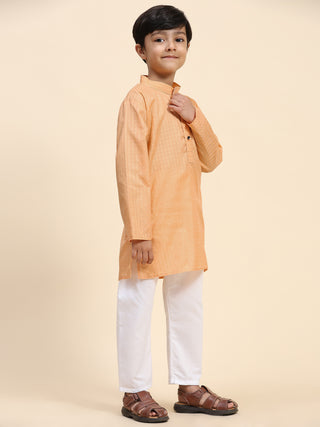 Pro-Ethic Style Developer Boys Cotton Kurta Pajama for Kid's (S-246) Peach