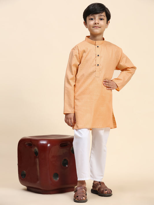 Pro-Ethic Style Developer Boys Cotton Kurta Pajama for Kid's (S-246) Peach