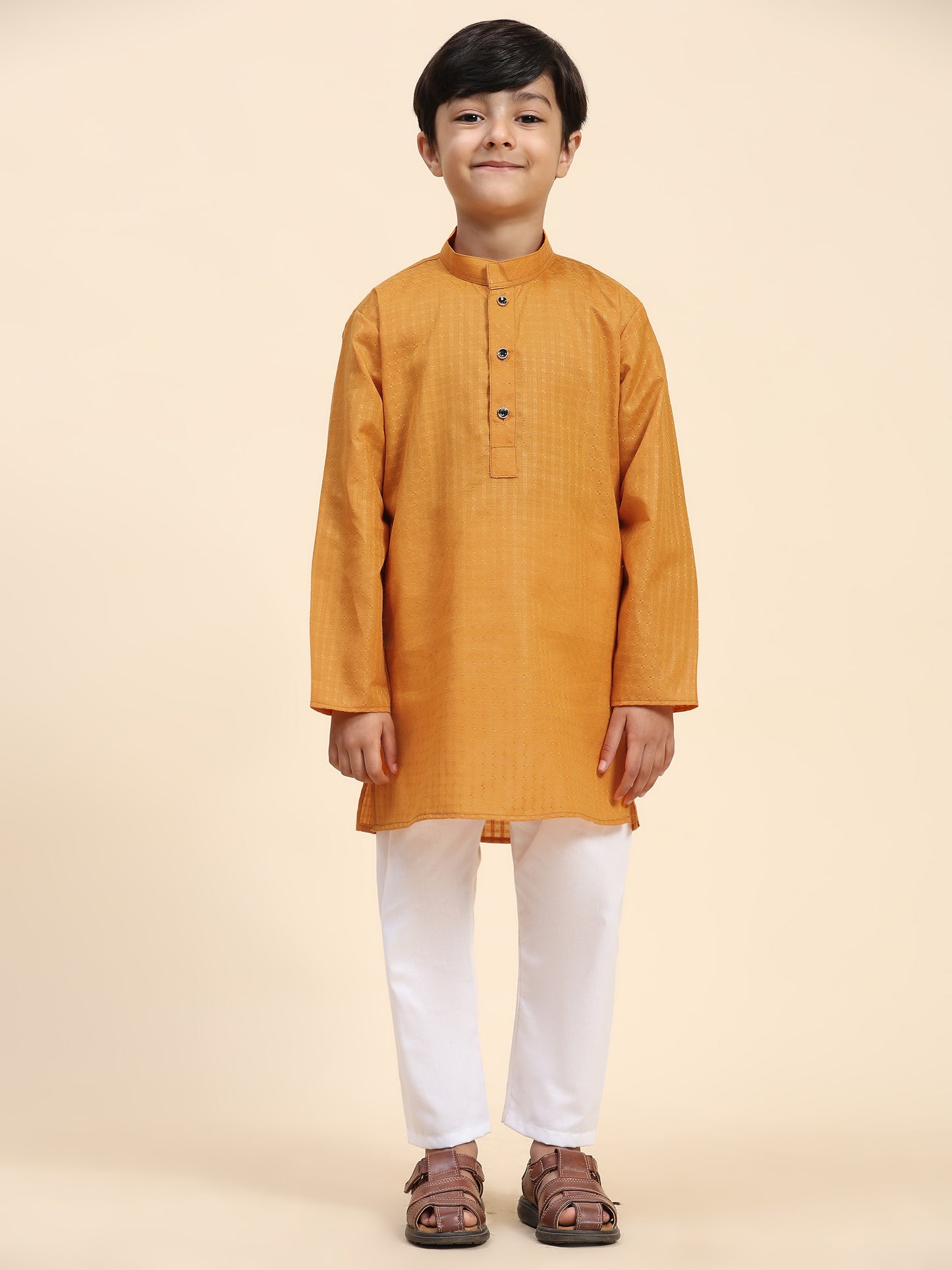 Pro-Ethic Style Developer Boys Cotton Kurta Pajama for Kid's (S-246) Orange