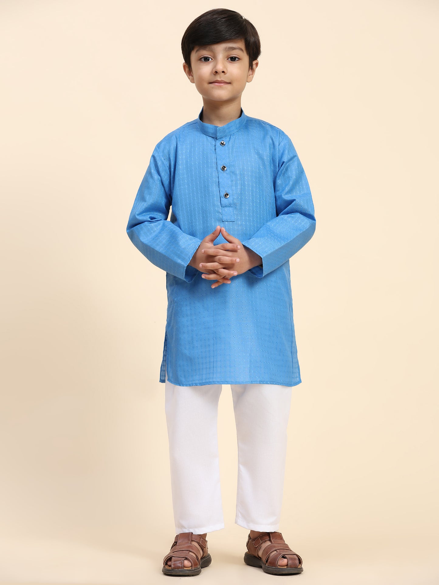 Pro-Ethic Style Developer Boys Cotton Kurta Pajama for Kid's (S-246) Sky Blue