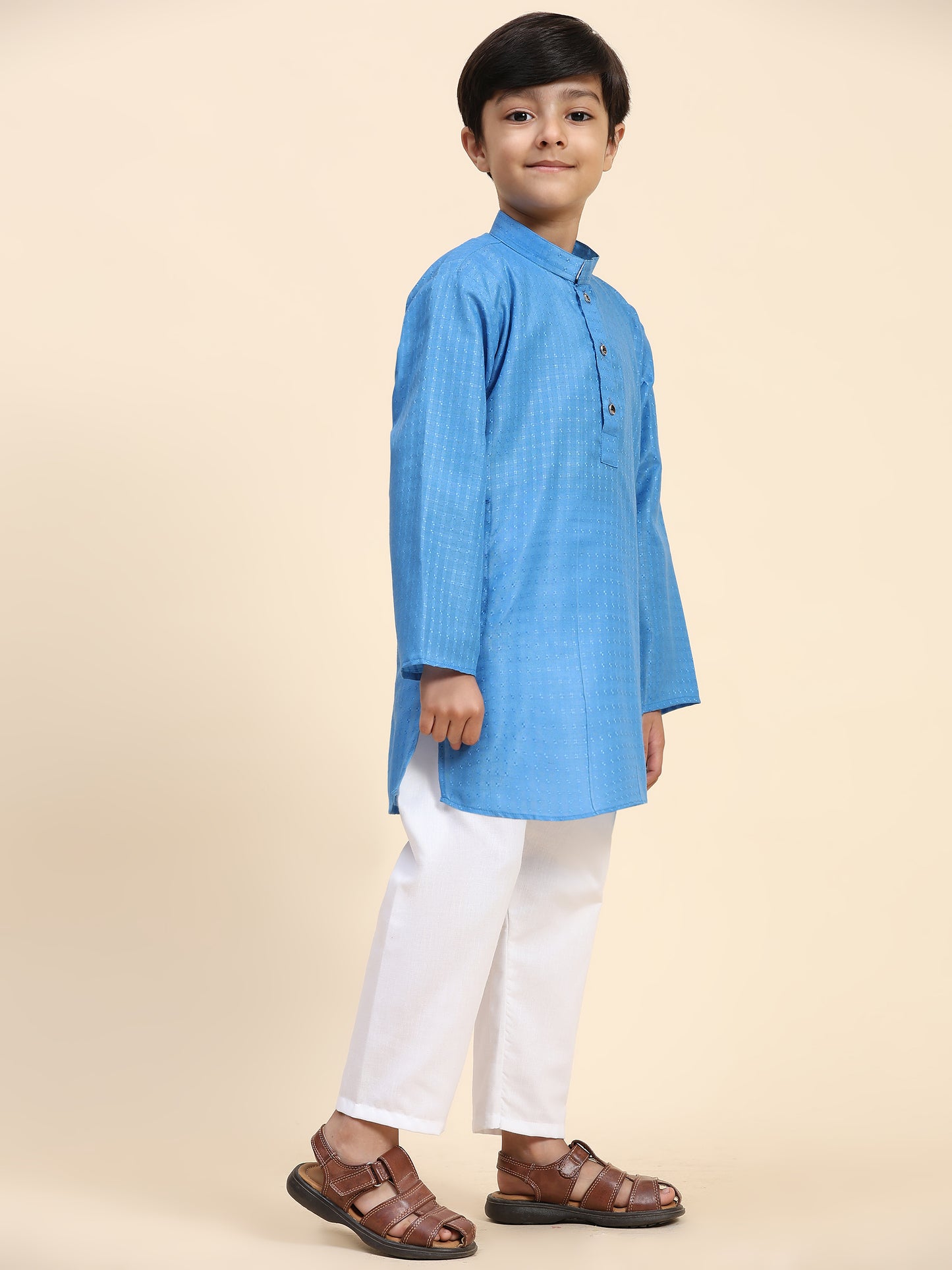 Pro-Ethic Style Developer Boys Cotton Kurta Pajama for Kid's (S-246) Sky Blue