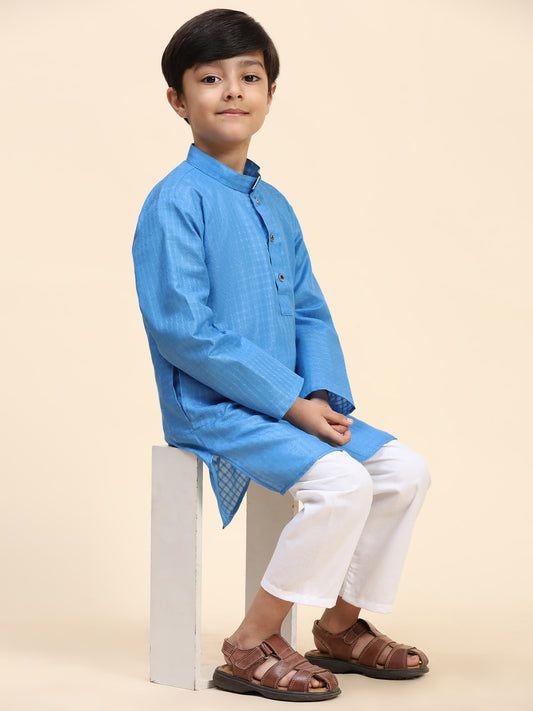 Pro-Ethic Style Developer Boys Cotton Kurta Pajama for Kid's (S-246) Sky Blue