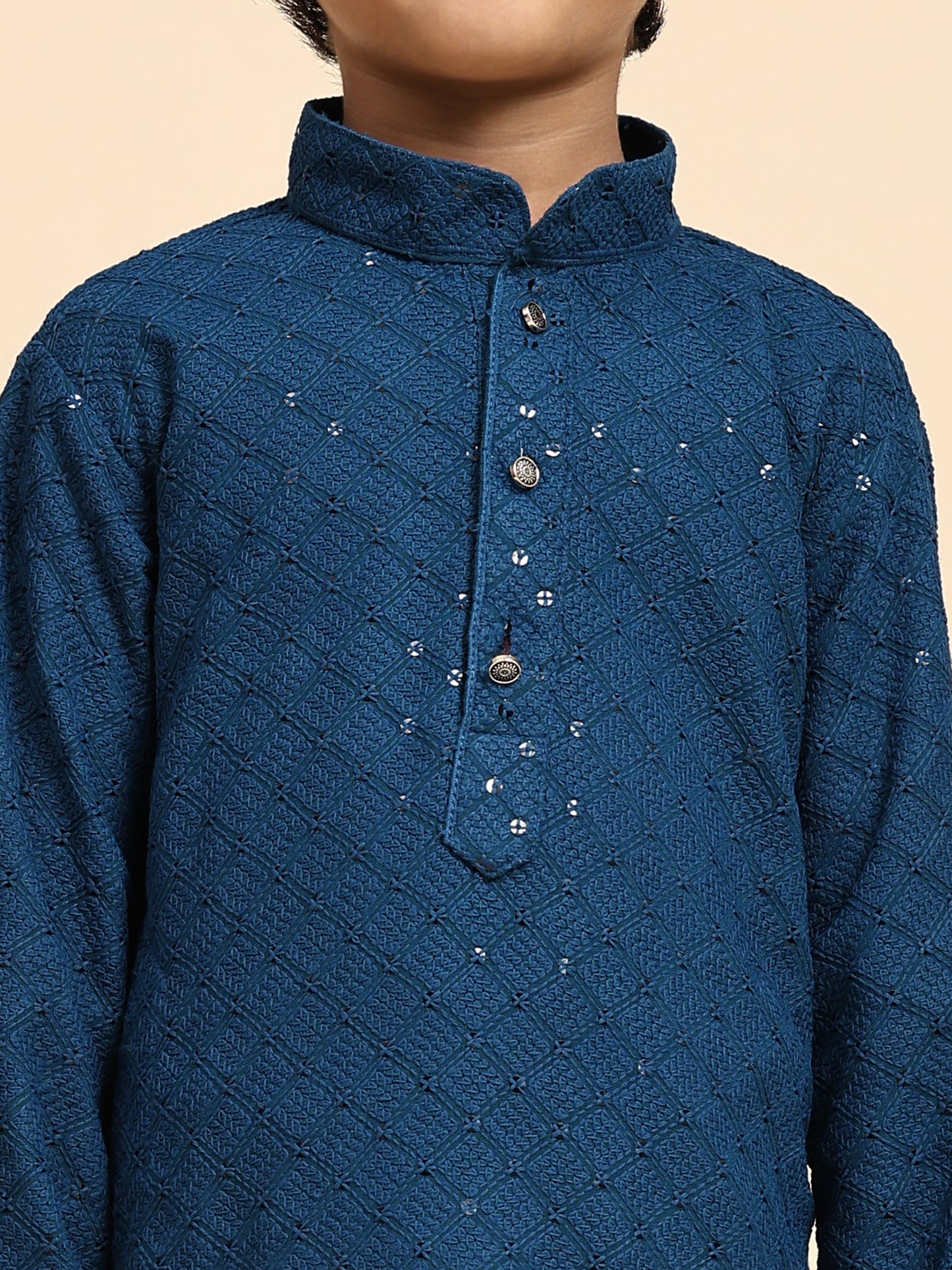 Pro-Ethic Style Developer Boys Cotton Kurta Pajama for Kid's Ethnic Wear | Cotton Kurta Pajama (S-227), Blue