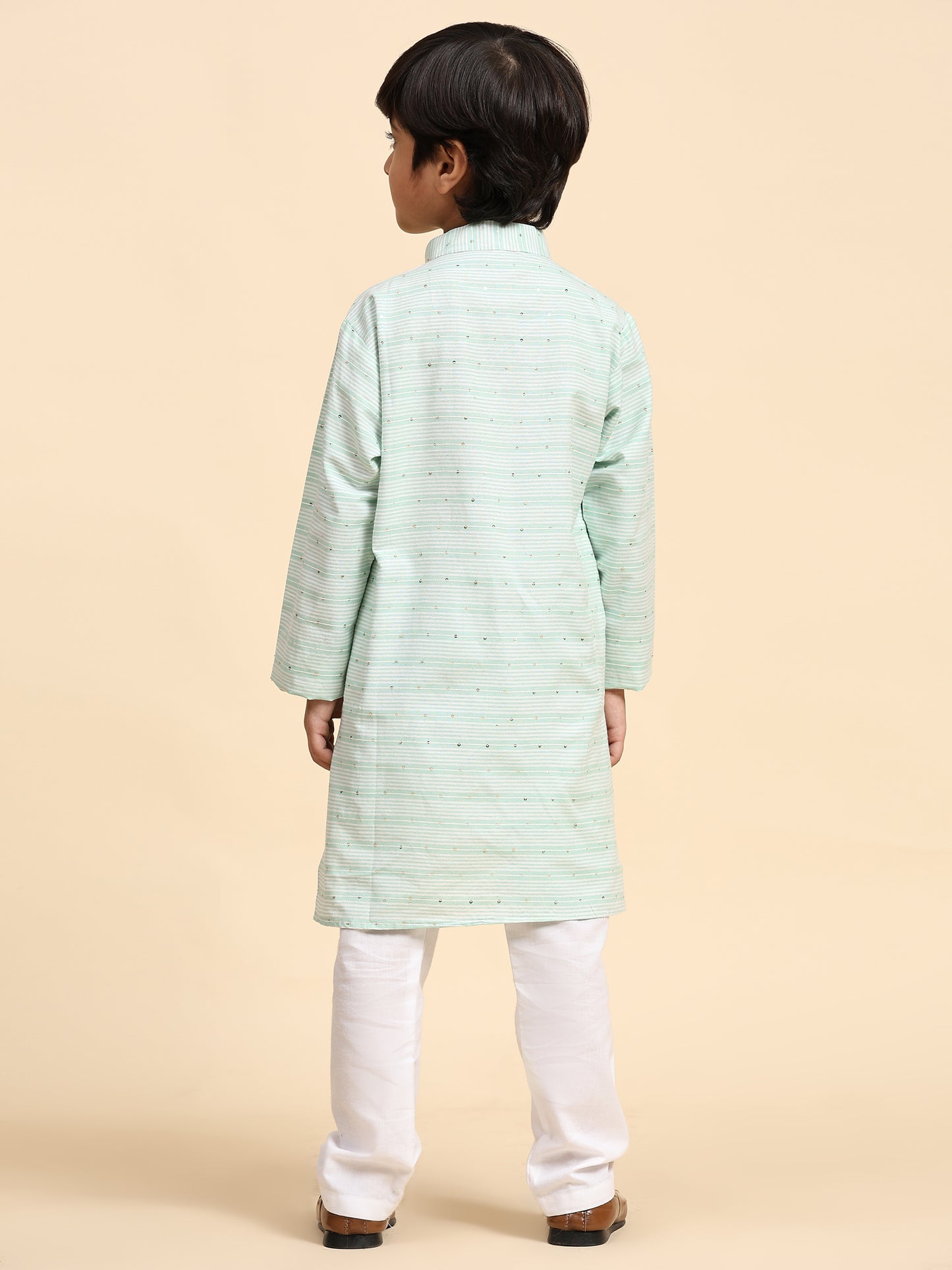 Pro-Ethic Style Developer Boys Cotton Kurta Pajama for Kid's Traditional Dresses for Boys (Green)