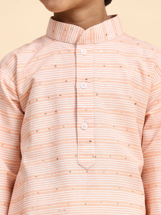 Pro-Ethic Style Developer Boys Cotton Kurta Pajama for Kid's Traditional Dresses for Boys (Orange)