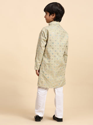 Pro-Ethic Style Developer Boys Cotton Kurta Pajama for Kid's Ethnic Wear | Jacquard Cotton Kurta Pajama (Fon)