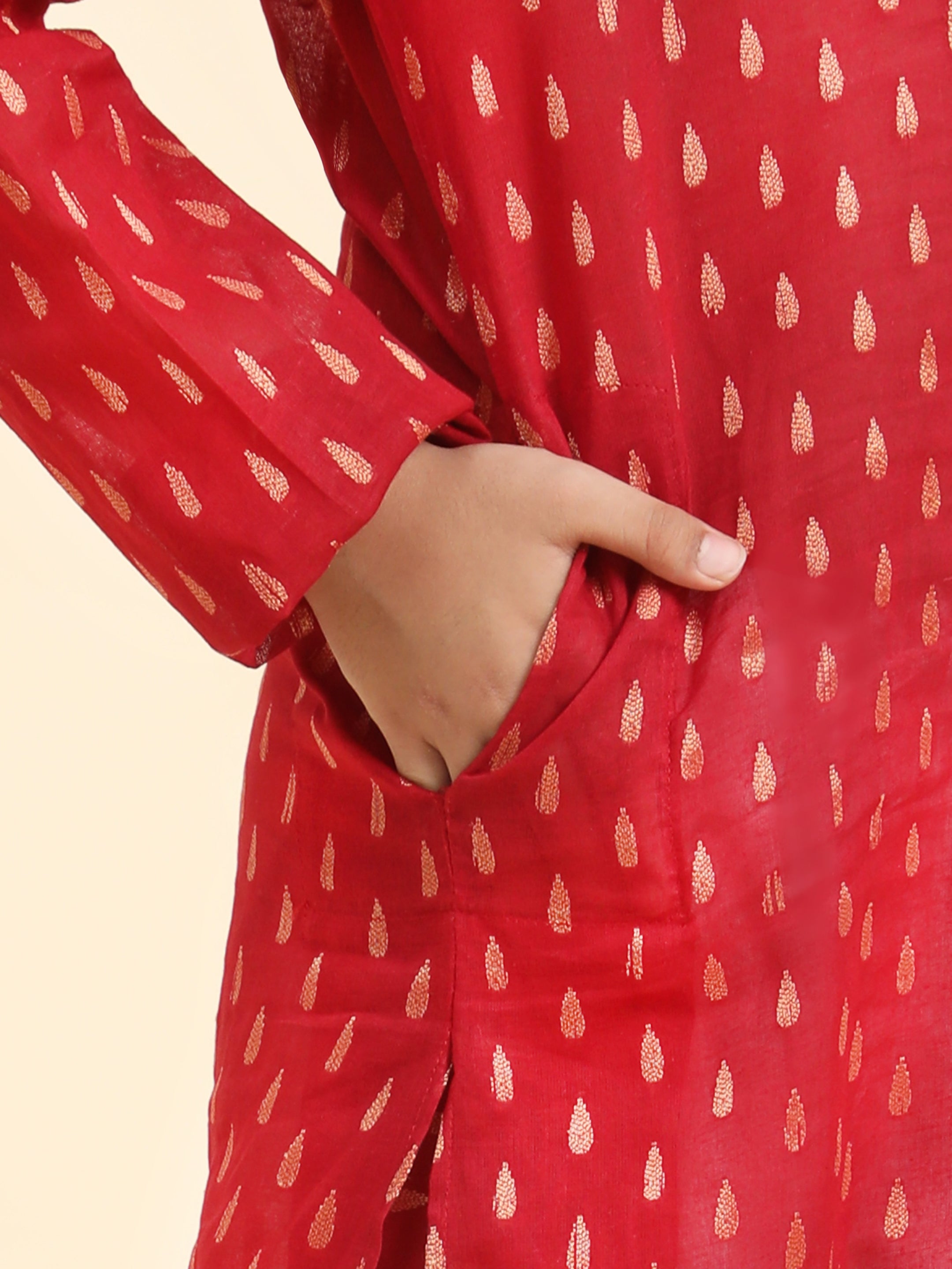 Pro-Ethic Style Developer Cotton Kurta Pajama For Kid's Boys Traditional dress Kurta Pajama set (S-234),Maroon