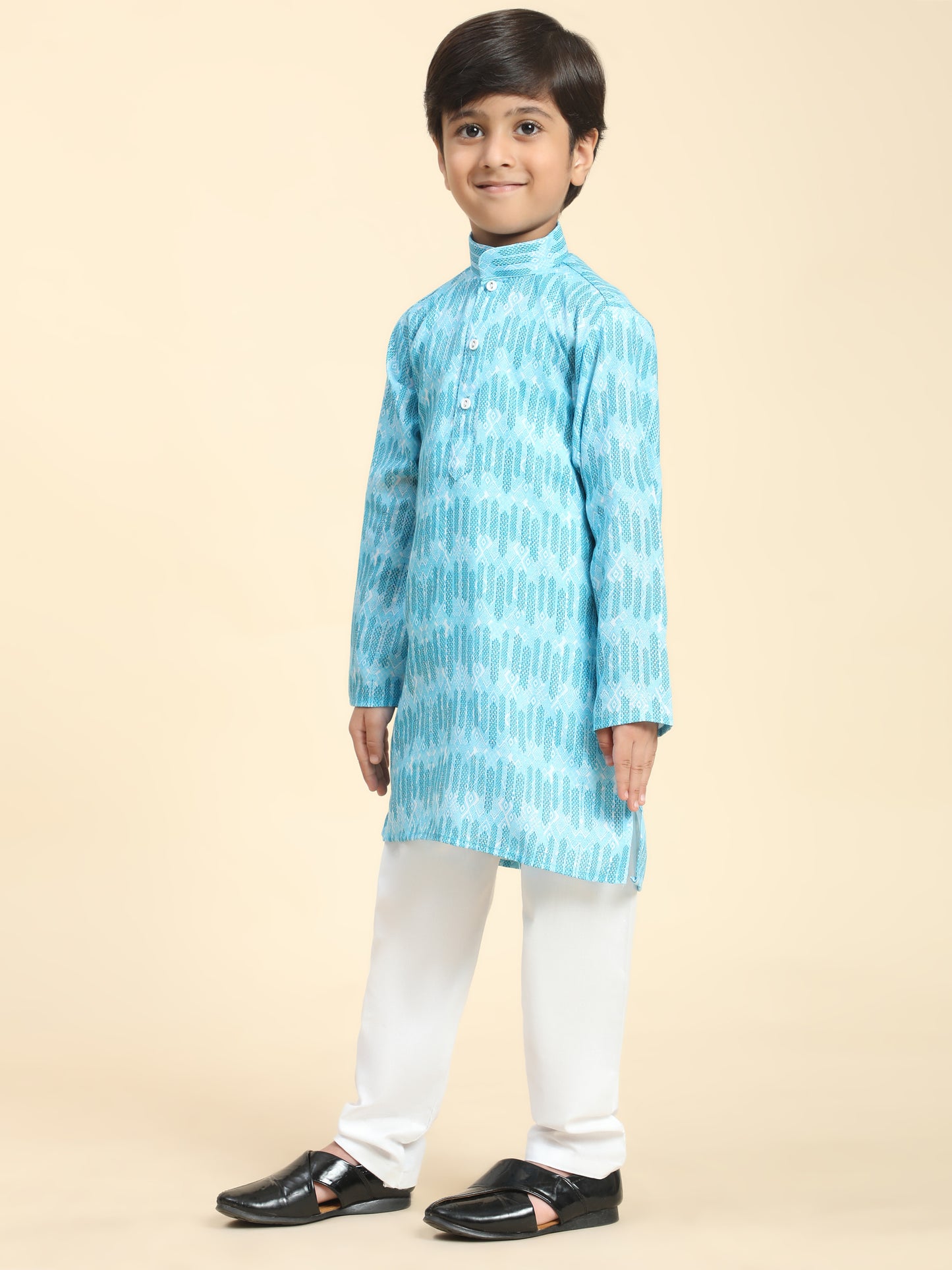 Pro-Ethic Style Developer Boys Cotton Kurta Pajama for Kid's Traditiona Dress for Boy's