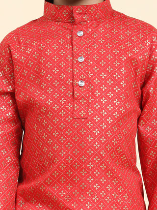 Pro-Ethic Style Developer Boys Cotton Kurta Pajama For Kid's Ethnic Wear | Kurta Pajama set (S-231) Pink