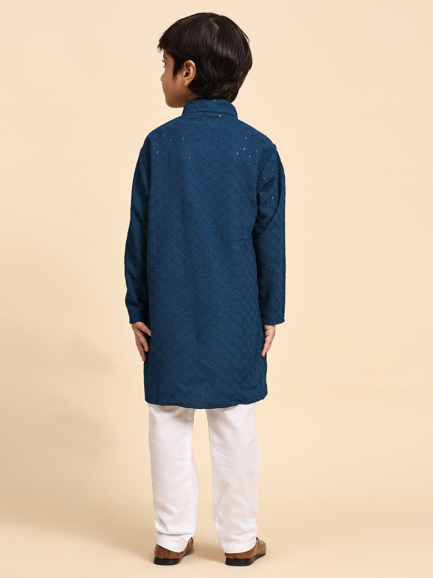 Pro-Ethic Style Developer Boys Cotton Kurta Pajama for Kid's Ethnic Wear | Cotton Kurta Pajama (S-227), Blue