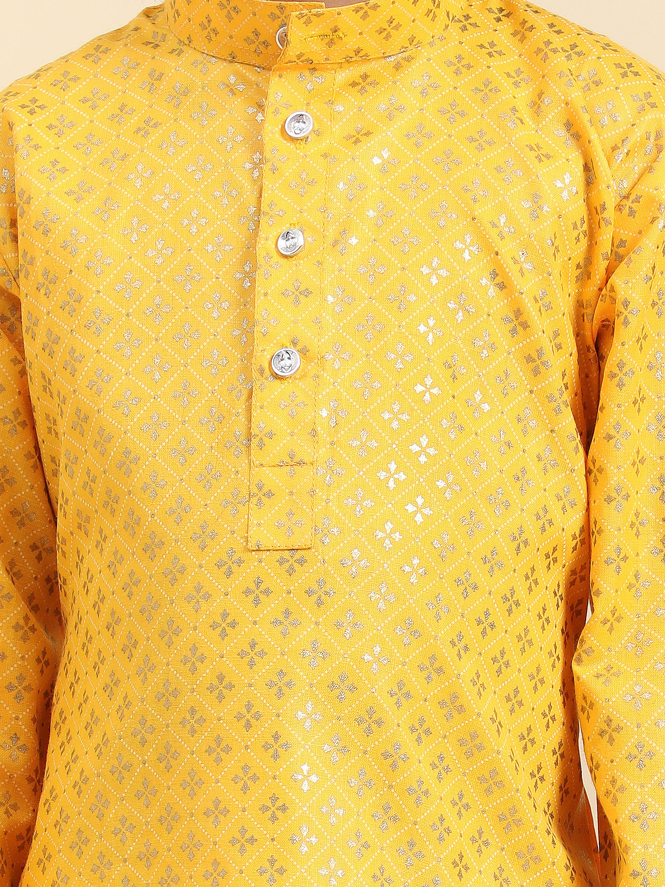 Pro-Ethic Style Developer Boys Cotton Kurta Pajama For Kid's Ethnic Wear | Kurta Pajama set (S-231) Yellow