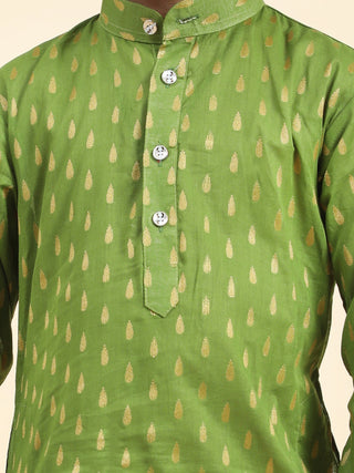 Pro-Ethic Style Developer Cotton Kurta Pajama For Kid's Boys Traditional dress Kurta Pajama set (S-234),Green