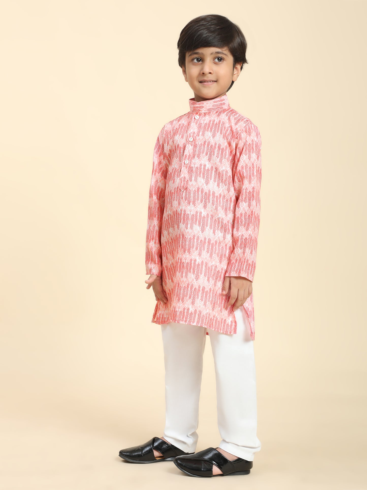 Pro-Ethic Style Developer Boys Cotton Kurta Pajama for Kid's Traditiona Dress for Boy's (Pink)