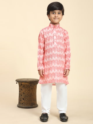 Pro-Ethic Style Developer Boys Cotton Kurta Pajama for Kid's Traditiona Dress for Boy's (Pink)