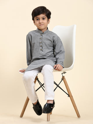 Pro-Ethic Style Developer Kids Cotton Kurta Pajama for Boys Ethnic wear for Wedding, Party, Pack of 1 (S-220) Grey