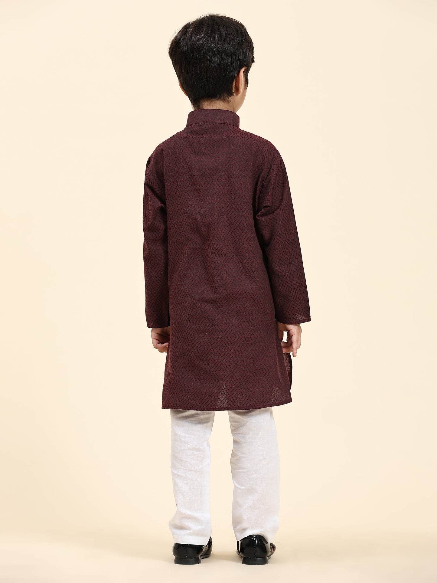 Pro-Ethic Style Developer Kids Cotton Kurta Pajama for Boys Ethnic wear for Wedding, Party, Pack of 1 (S-220) Maroon