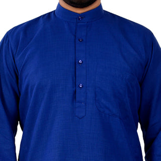 Pro Ethic Cotton Navy Blue New Look Kurta Pajama For Men (A-781)