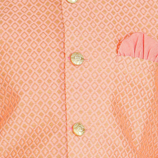 Pro Ethic Kurta Pajama For Boys With Waist Coat Silk Box Pattern Pink (S-210)